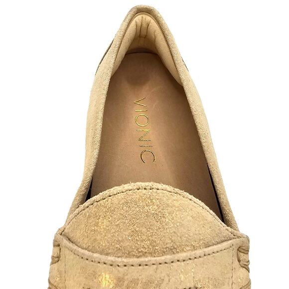 Vionic Waverly Light Gold Metallic Preppy Corpcore Loafer - Picture 4 of 7